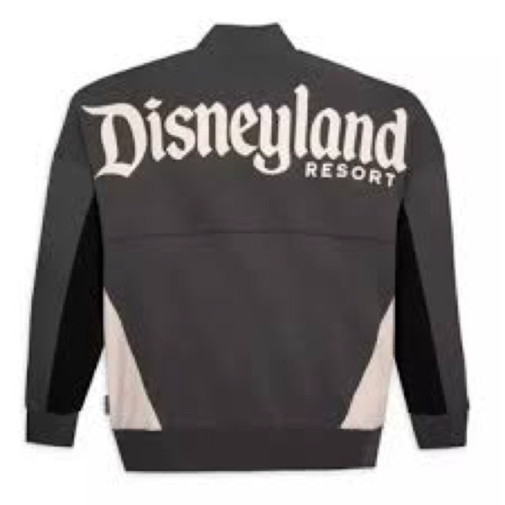Disneyland Spirit Jersey Full Zip Track Jacket Grey & White Disney Parks Size S